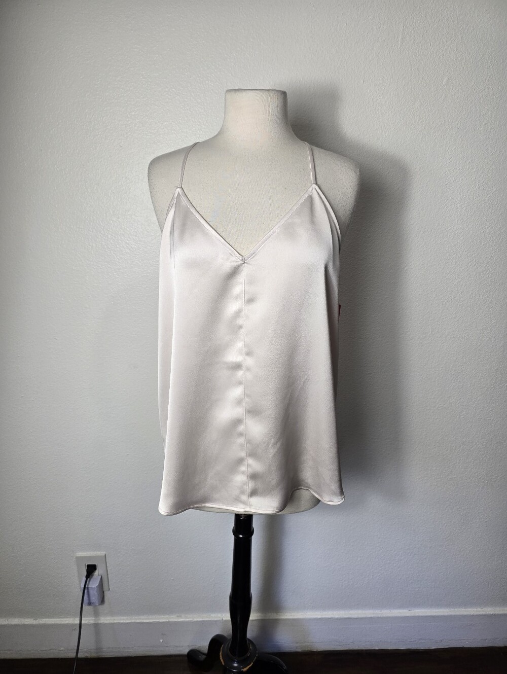 SPANX Ivory Satin V-Neck Camisole Top